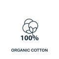 Organic Cotton icon. Monochrome simple Sustainability icon for templates, web design and infographics Royalty Free Stock Photo