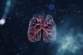 Organic 3D Illustration of Oxygen Exchange in the Human Lung Royalty Free Stock Photo