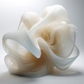 Organic 3d Object: Flowing Fabrics In Translucent Colors