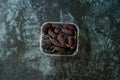 Organic Dark Black Ripe Mulberries in Plastic Box Package for Sale / Morus Fruit