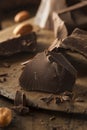 Organic Dark Chocolate Chunks Royalty Free Stock Photo