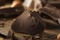 Organic Dark Chocolate Chunks Royalty Free Stock Photo