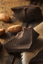 Organic Dark Chocolate Chunks Royalty Free Stock Photo