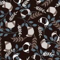 Organic Delicious Croissants Bread Vector Graphic Seamless Pattern