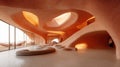 Organic Desert Architecture: A 3D Rendering of a Modern Cave Dwelling Royalty Free Stock Photo