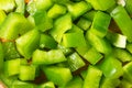 Organic Diced Green Bell Peppers Royalty Free Stock Photo
