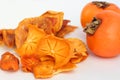 Organic dried persimmon slices