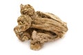 Organic dry Horseradish (Armoracia rusticana) roots. Royalty Free Stock Photo