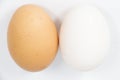 Organic Duck eggs and Chicken eggs Royalty Free Stock Photo