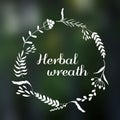 Organic eco spring herbal wreath