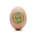 Organic Egg Isolated with sign