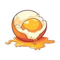 Organic egg yolk fried icon