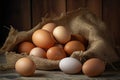 Organic Farm Fresh Eggs Straight From the Coop. created with Generative AI Royalty Free Stock Photo