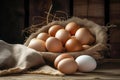 Organic Farm Fresh Eggs Straight From the Coop. created with Generative AI Royalty Free Stock Photo