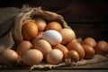 Organic Farm Fresh Eggs Straight From the Coop. created with Generative AI Royalty Free Stock Photo