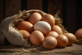 Organic Farm Fresh Eggs Straight From the Coop. created with Generative AI Royalty Free Stock Photo