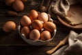 Organic Farm Fresh Eggs Straight From the Coop. created with Generative AI Royalty Free Stock Photo