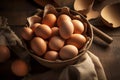 Organic Farm Fresh Eggs Straight From the Coop. created with Generative AI Royalty Free Stock Photo