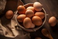 Organic Farm Fresh Eggs Straight From the Coop. created with Generative AI Royalty Free Stock Photo