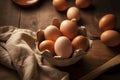 Organic Farm Fresh Eggs Straight From the Coop. created with Generative AI Royalty Free Stock Photo