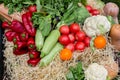 Organic farmers food market place, vegetables Royalty Free Stock Photo