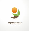 Organic farming logo design layout