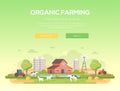 Organic farming - modern flat design style vector illustration Royalty Free Stock Photo