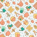 Organic farming seamless pattern