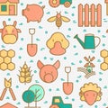 Organic farming seamless pattern