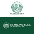 Organic Farms Line Vector Illustration