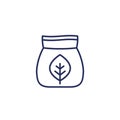 organic fertilizer in a bag icon Royalty Free Stock Photo