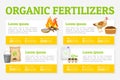 Organic Fertilizer for Farming and Agriculture Banner Design Vector Template