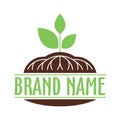 Organic fertilizer logo template - organic wastes