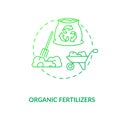 Organic fertilizers concept icon