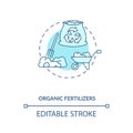 Organic fertilizers concept icon