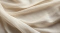 Organic And Flowing Beige Silk Fabric Close Up