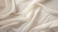 Organic Flowing Forms Cream Silk Material In Uhd Image