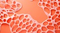 Organic Flowing Forms A 3d Cell Structure On Coral Background