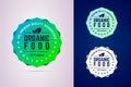 Organic food badge. The premiun quality guaranteed.