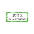 Organic food vector logo. Farm fresh logo. 100% locally grown Royalty Free Stock Photo