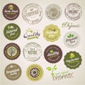 Organic food labels and elements