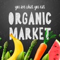 Organic food market Royalty Free Stock Photo