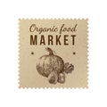 Organic food market label Royalty Free Stock Photo