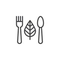 Organic food outline icon