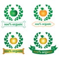 Organic food logo, symbol