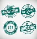 Organic Food Stamps Royalty Free Stock Photo