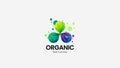 Organic food vector logo sign for corporate identity. Logotype emblem illustration. Natural and healthy badge design layout.