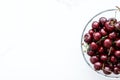 Fresh sweet cherries, juicy cherry berries fruit dessert as healthy diet background