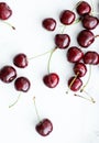 Fresh sweet cherries, juicy cherry berries fruit dessert as healthy diet background