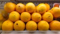 organic fresh citrus fruits displayed in the market